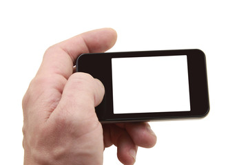 mobile phone with isolated display and black frame