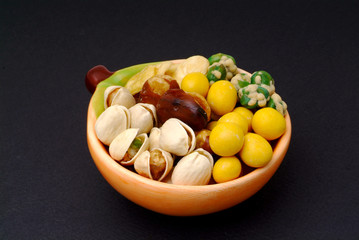 Assortment of asian nuts