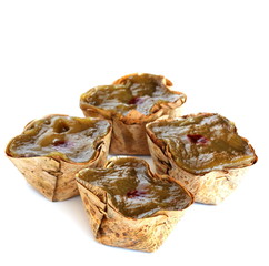 basket shaped Chinese pudding