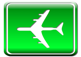 icone avion vert