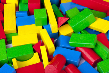 Viele bunte Bauklötze