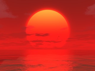 Sonnenuntergang über dem Meer