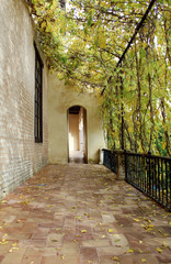 Courtyard at the Real Alcazar Moorish Palace in Seville