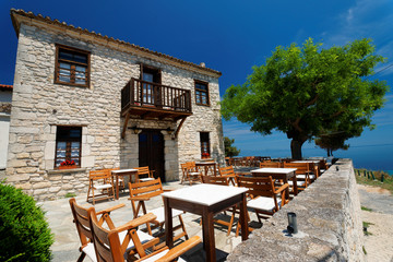 Bar on the shore of the sea
