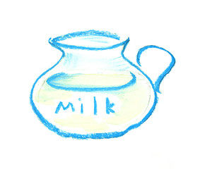 jub of milk illustration