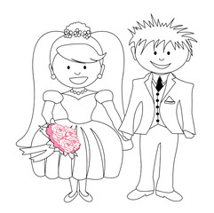 wedding - bride and groom