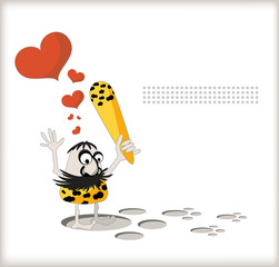 Neanderthal man in love