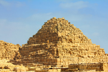 Fototapeta na wymiar small egypt pyramid in Giza