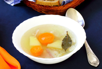 Appetizing fish soup