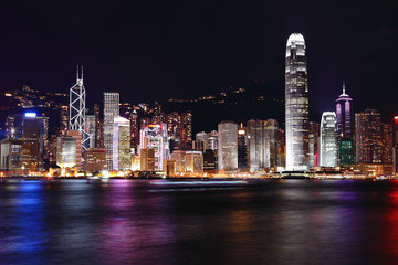 Hong Kong skyline at night