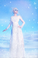 Beautiful blonde in a dress of Snow Queen
