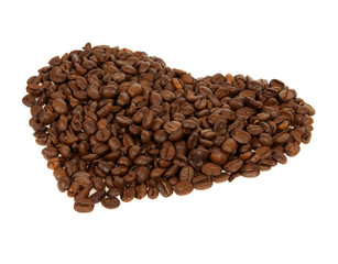 Heart from the coffee beans