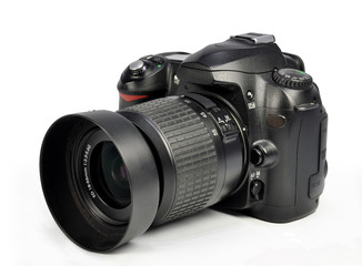 Fototapeta premium dslr photocamera isolated on white