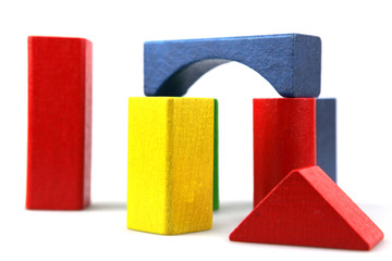 Wooden building blocks