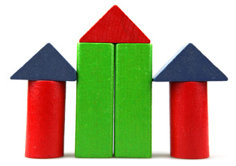 Wooden building blocks