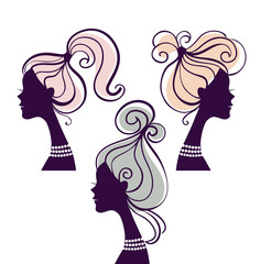 Beautiful women silhouettes