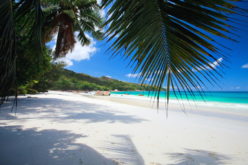 Stunning tropical beach at Seychelles