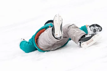 Photo sur Plexiglas winter sport skating injury