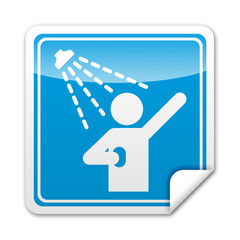 Pegatina cuadrada ducha con reborde