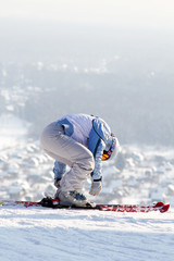 Fototapeta na wymiar Winter sports skis mountain