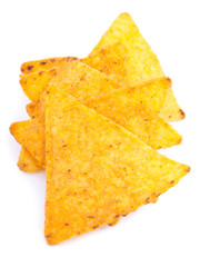 mexican nachos isolated on a white background