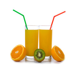 Orange juice isolated on a white background