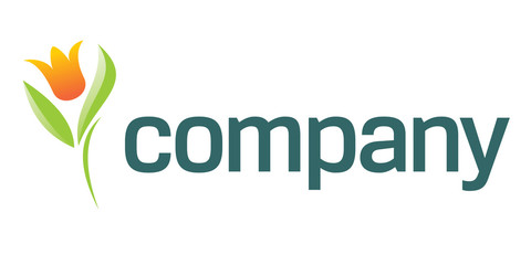 Fototapeta premium Tulip flower logo – Spa salon