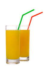 Orange juice isolated on a white background