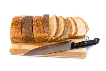 Fresh bread with ears of wheat