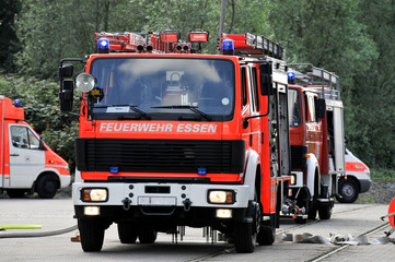 Löschwagen der Feuerwehr
