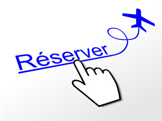 Lien Hypertexte RESERVER (en ligne vols billet d’avion bouton)