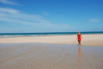 woman at beach