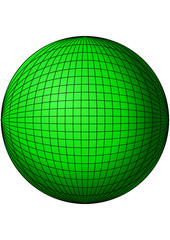 Kugel mit Gitternetz