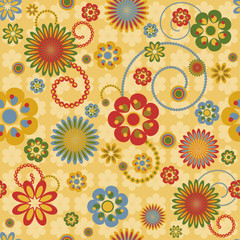 Seamless pattern with flowers