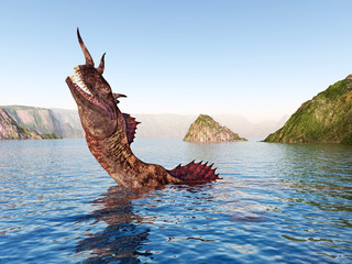 Fototapeta premium Das Ungeheuer von Loch Ness