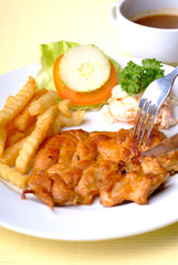 western food - chicken chop