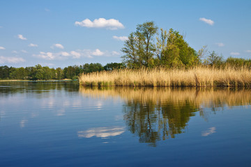 Fototapeta na wymiar Landschaft am Fluß.