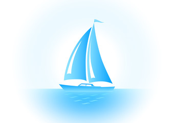 Blue sailboat
