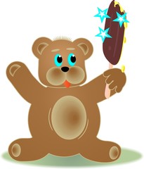 bear and ice lolly