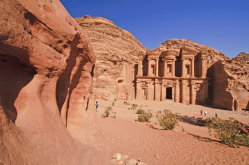 Beautiful day at the Monastery (Ad-Deir). Petra, Jordan