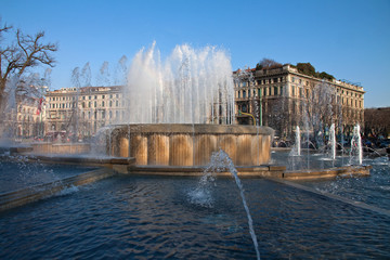 Castello Sforzesco's fountain,Milan