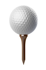 Golf ball on tee