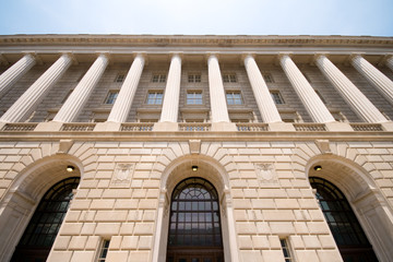Imposing Facade of IRS Building Washington DC, USA - obrazy, fototapety, plakaty
