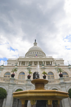US Capitol Building Brass Fountain Washington DC