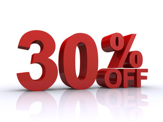 30 percent off discount