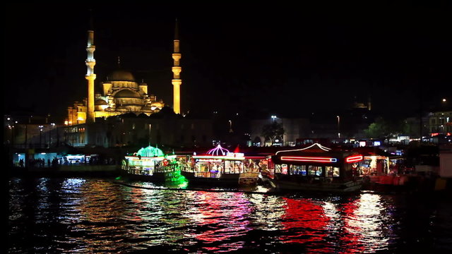 Fish food boats in Golden Horn, Istanbul