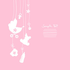 Hanging Baby Symbols Girl Pink