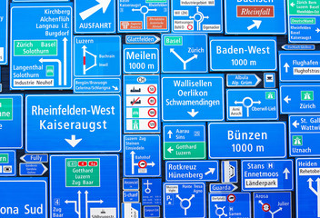 swiss road signs