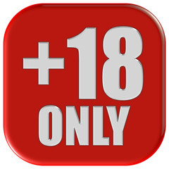 Button rot Ecken rund +18 ONLY