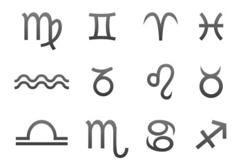 Horoscope zodiac signs, vector set